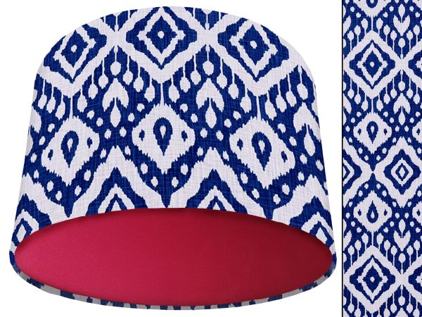 Marrakech Blue Light Shade Red, Bold Interior Lampshade
