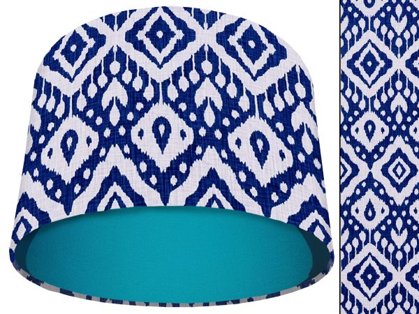 Marrakech Blue Light Shade Teal, Bold Interior Lampshade