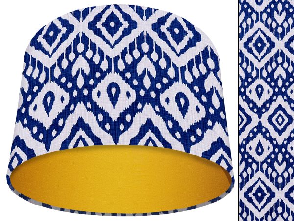 Marrakech Blue Light Shade Yellow, Bold Interior Lampshade