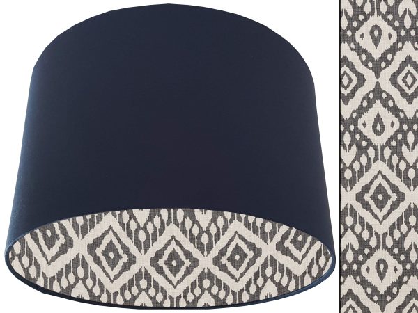 Marrakech Grey Lampshade Blue, Modern Bohemian Home