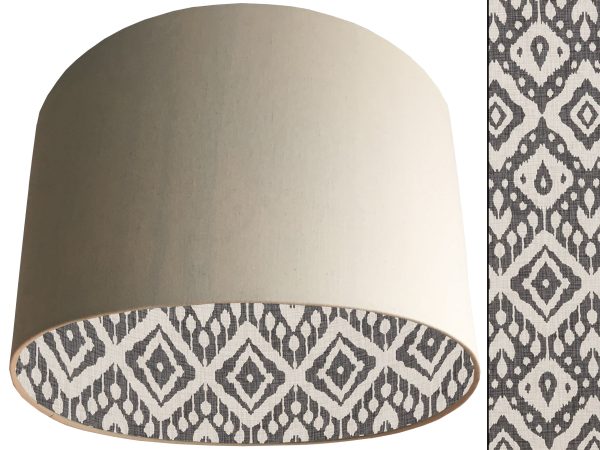 Marrakech Grey Lampshade Cream, Modern Bohemian Home