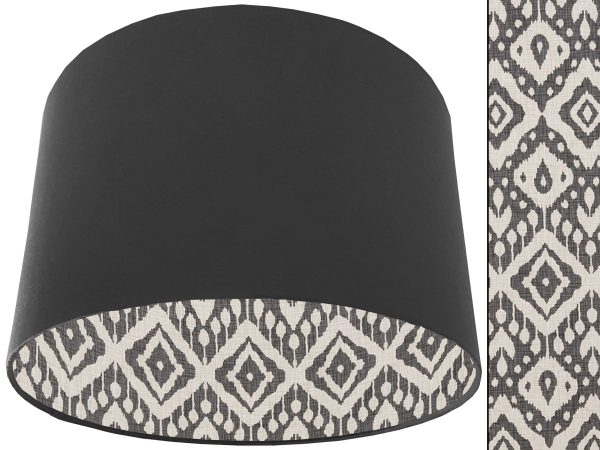 Marrakech Grey Lampshade Dark Grey, Modern Bohemian Home
