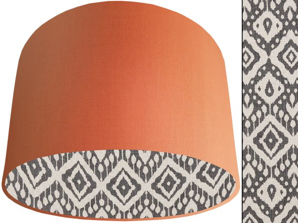 Marrakech Grey Lampshade Orange, Modern Bohemian Home