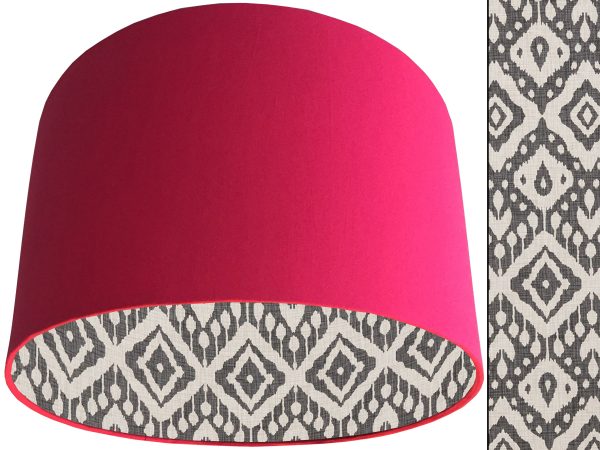 Marrakech Grey Lampshade Pink, Modern Bohemian Home