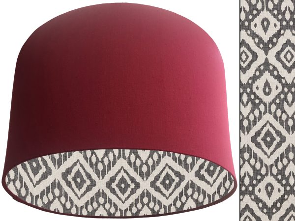 Marrakech Grey Lampshade Red, Modern Bohemian Home