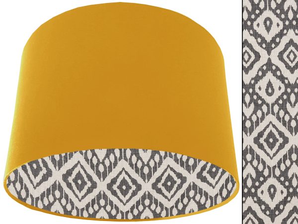 Marrakech Grey Lampshade Yellow, Modern Bohemian Home