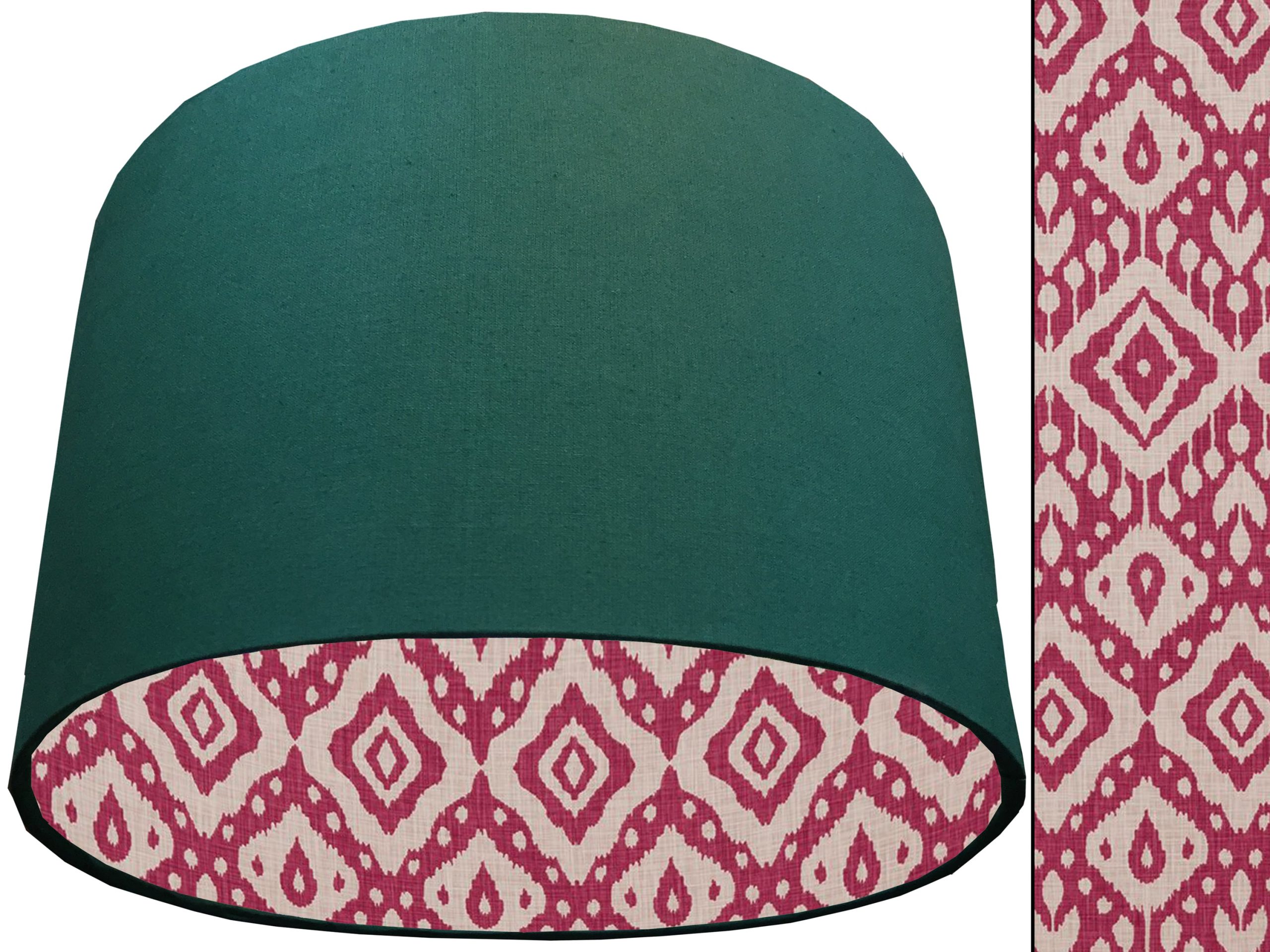 Marrakech Pink Lampshade Green, Vibrant Home Interior