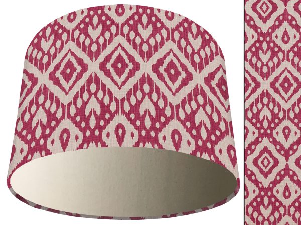 Marrakech Pink Light Shade Cream, Geometric Lampshade