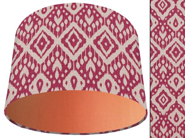 Marrakech Pink Light Shade Orange, Geometric Lampshade