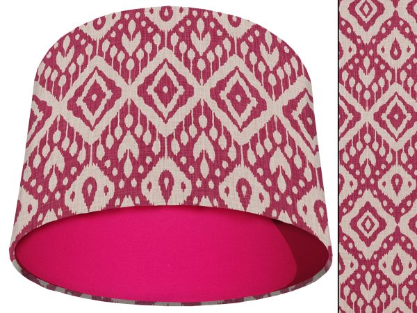 Marrakech Pink Light Shade Pink, Geometric Lampshade
