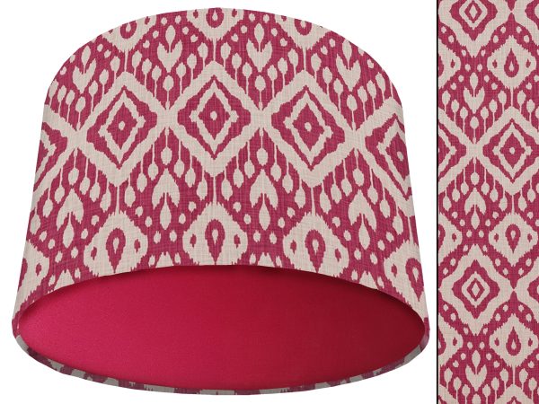 Marrakech Pink Light Shade Red, Geometric Lampshade