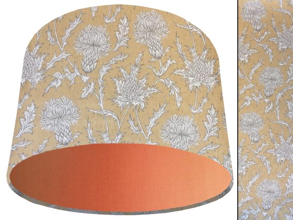 Mustard Thistle Light Shade Orange, Scotland Lampshade