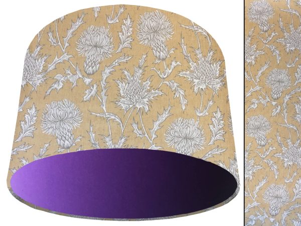 Mustard Thistle Light Shade Purple, Scotland Lampshade