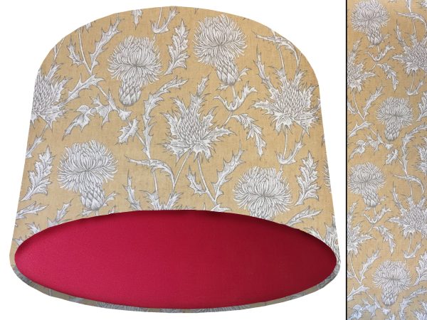 Mustard Thistle Light Shade Red, Scotland Lampshade