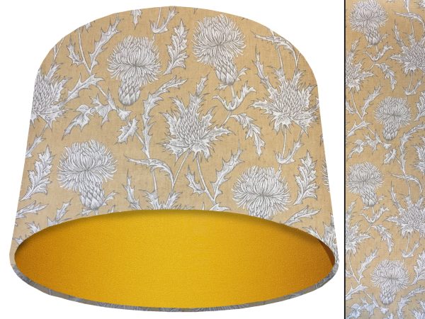 Mustard Thistle Light Shade Yellow, Scotland Lampshade