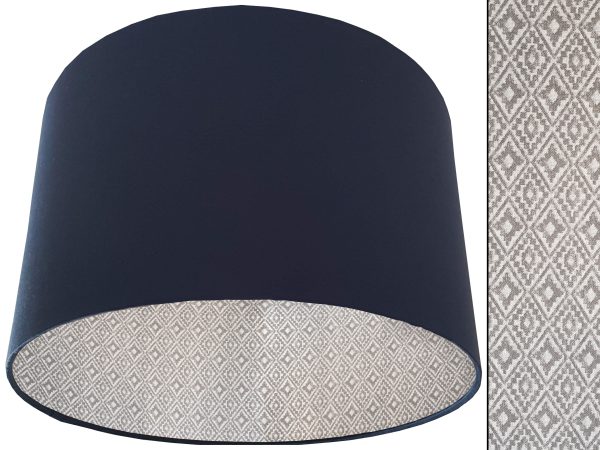 Navajo Grey Lampshade Blue, Inspired Native American