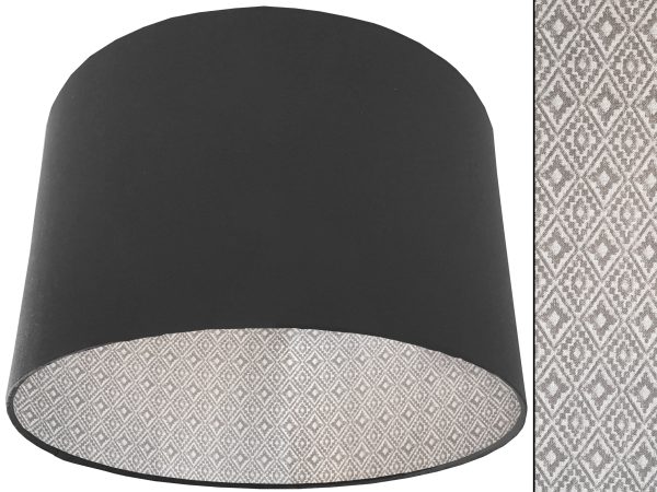 Navajo Grey Lampshade Dark Grey, Inspired Native American