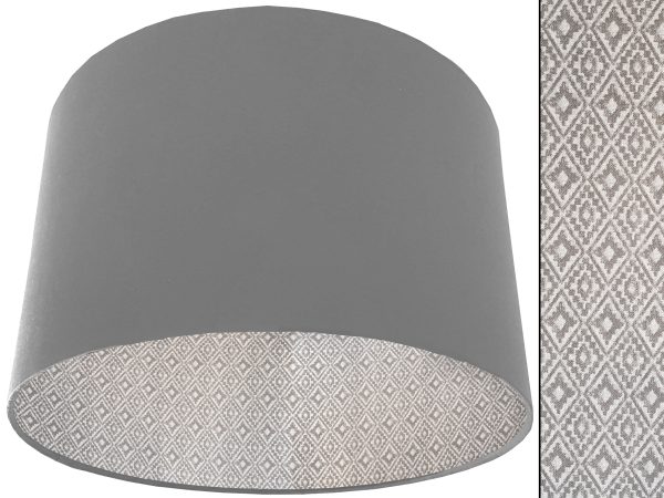 Navajo Grey Lampshade Light Grey, Inspired Native American