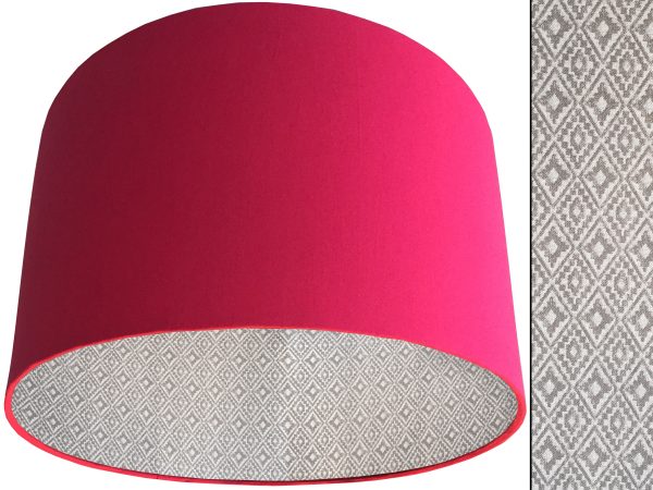 Navajo Grey Lampshade Pink, Inspired Native American