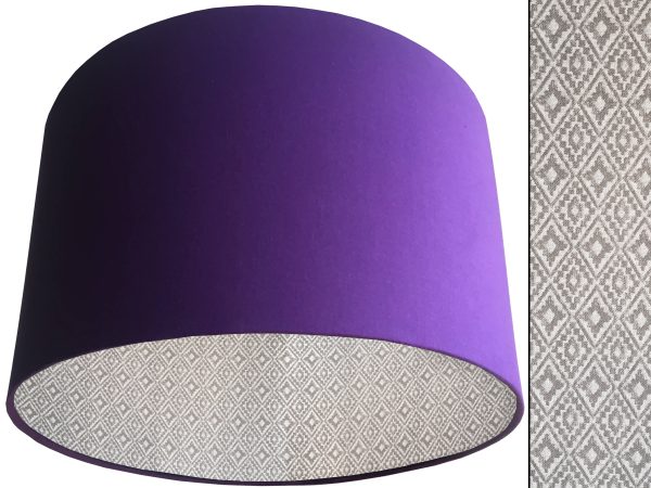 Navajo Grey Lampshade Purple, Inspired Native American