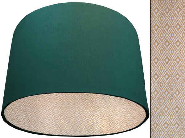 Navajo Yellow Lampshade Green, Geometric Light Shade