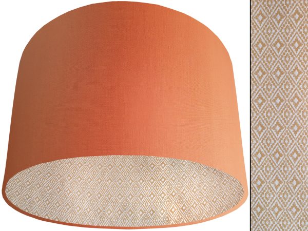 Navajo Yellow Lampshade Orange, Geometric Light Shade
