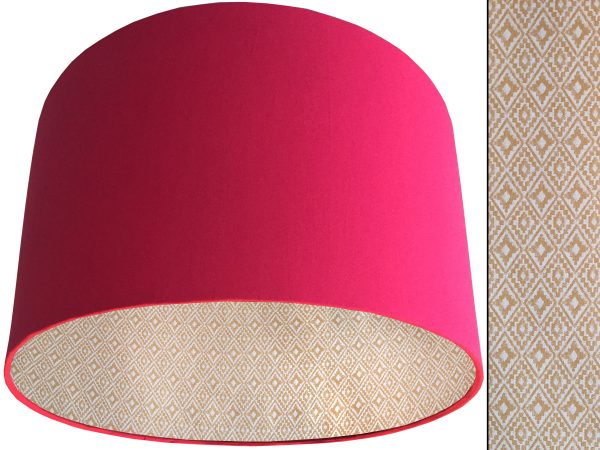 Navajo Yellow Lampshade Pink, Geometric Light Shade