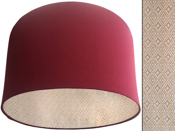 Navajo Yellow Lampshade Red, Geometric Light Shade