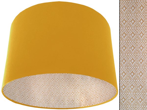Navajo Yellow Lampshade Yellow, Geometric Light Shade