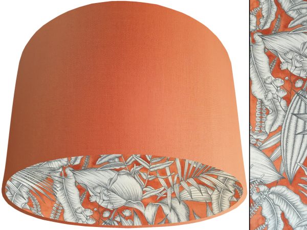 Orange Tropical Lampshade Orange, Bold Vibrant Home Light