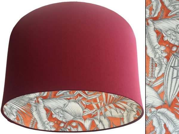 Orange Tropical Lampshade Red, Bold Vibrant Home Light