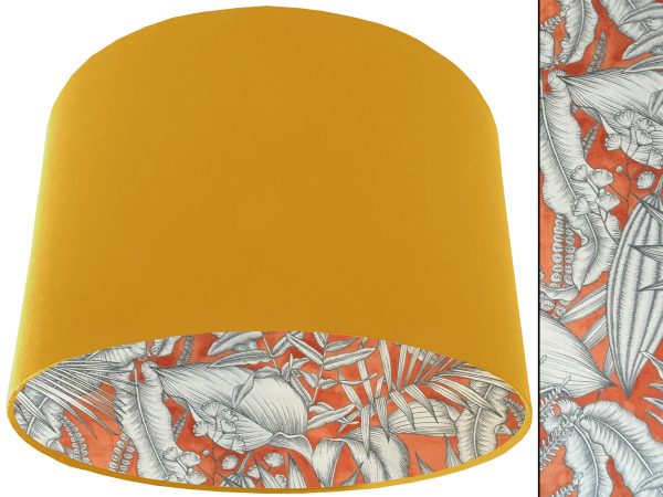 Orange Tropical Lampshade Yellow, Bold Vibrant Home Light