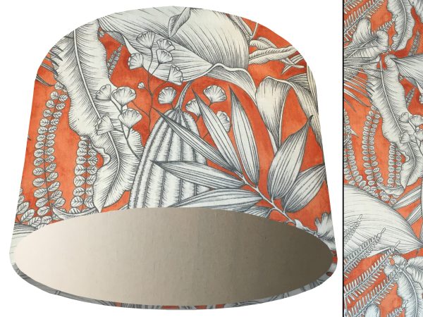 Orange Tropical Light Shade Cream, Bold Home Interior