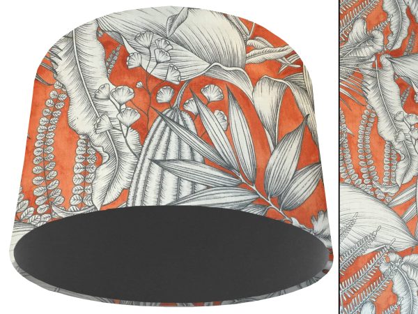 Orange Tropical Light Shade Dark Grey, Bold Home Interior