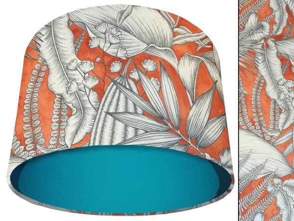 Orange Tropical Light Shade Teal, Bold Home Interior