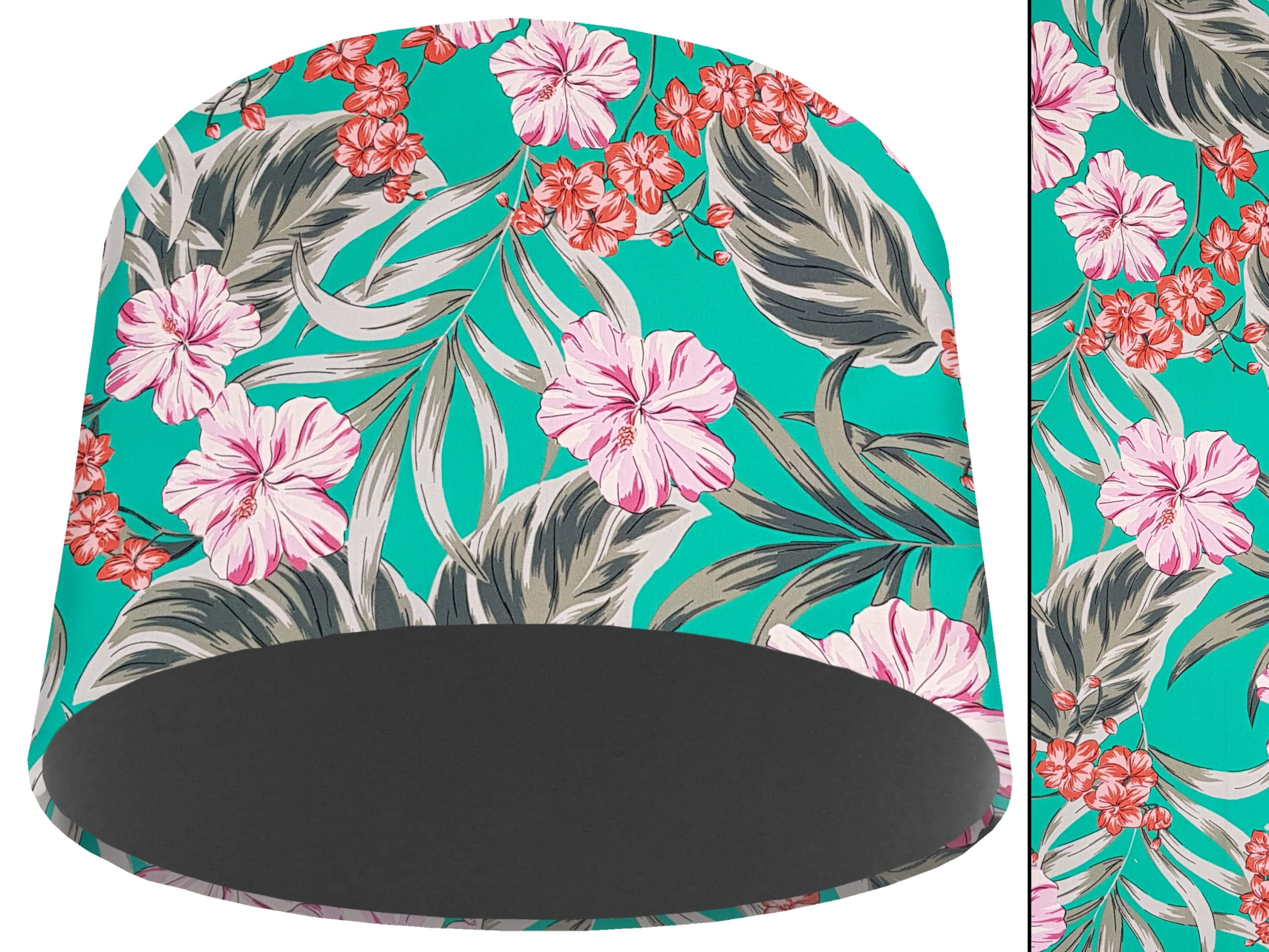 Pastel Tropical Light Shade Dark Grey, Modern Home Lampshade