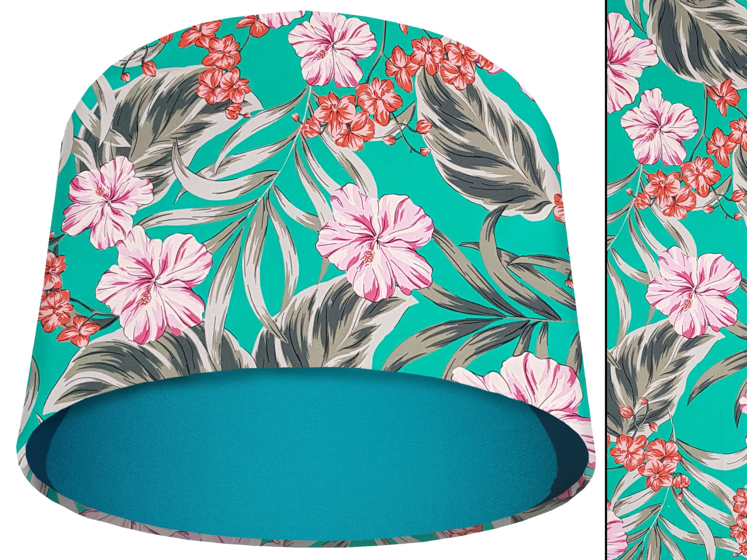 Pastel Tropical Light Shade Teal, Modern Home Lampshade