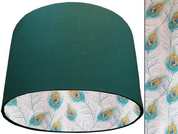 Peacock Feather Lampshade Green, Classic Country Home