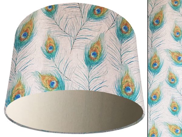 Peacock Feather Light Shade Cream, Country Home Interior