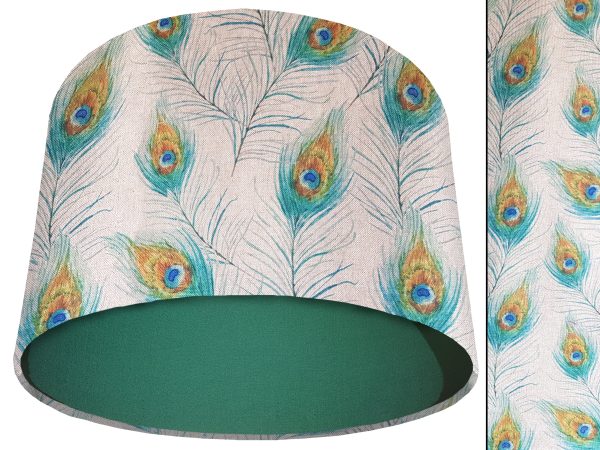 Peacock Feather Light Shade Green, Country Home Interior