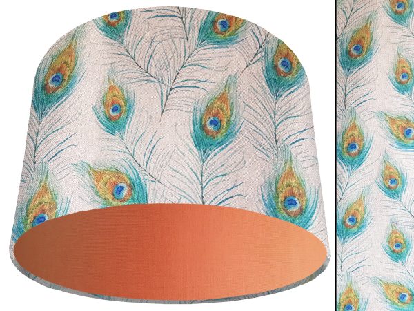 Peacock Feather Light Shade Orange, Country Home Interior