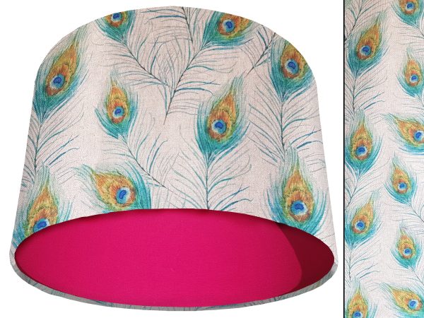 Peacock Feather Light Shade Pink, Country Home Interior