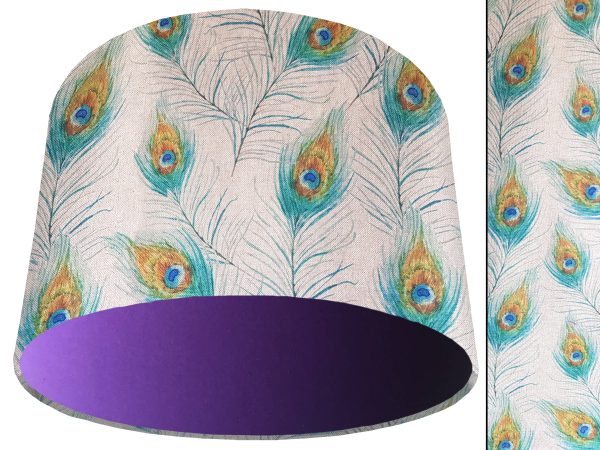 Peacock Feather Light Shade Purple, Country Home Interior