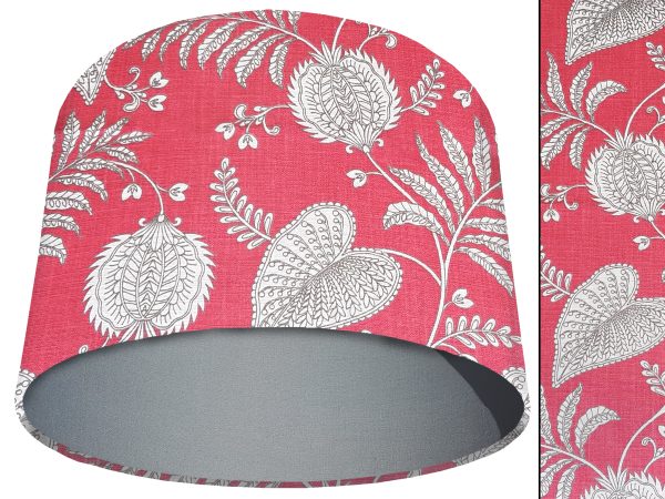 Paisley Pink Light Shade Light Grey, Bold Home Interior Lighting