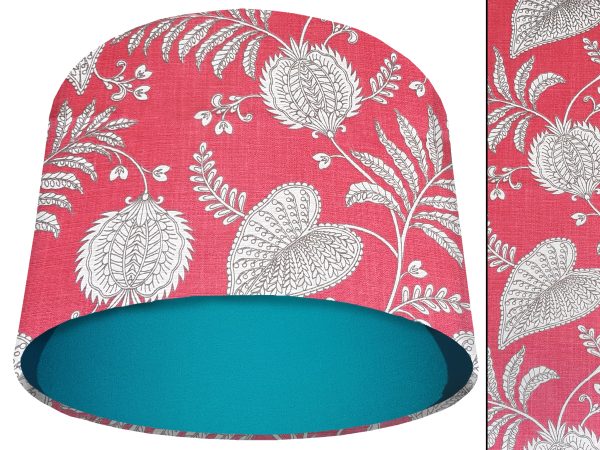 Paisley Pink Light Shade Teal, Bold Home Interior Lighting