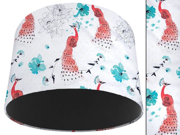 Pink Peacock Light Shade Black, Modern Country Lampshade