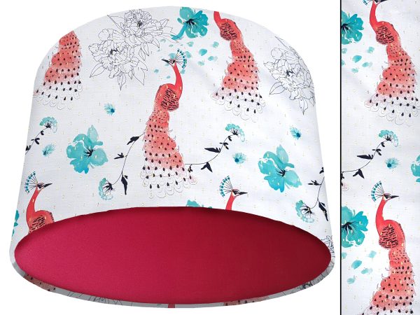 Pink Peacock Light Shade Red, Modern Country Lampshade