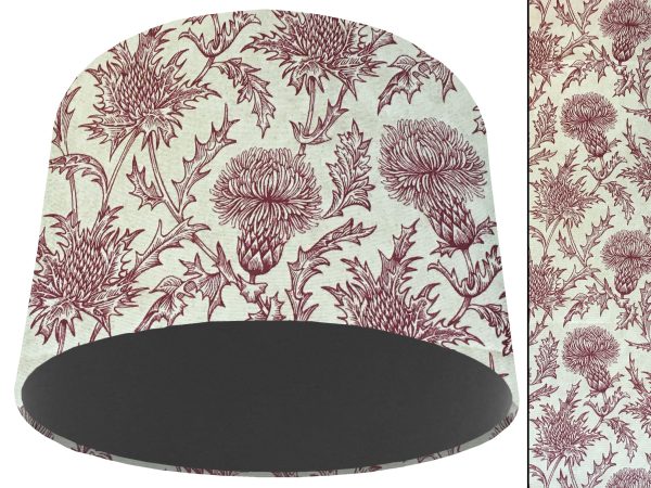 Red Thistle Light Shade Dark Grey, Scottish Thistle Lampshade