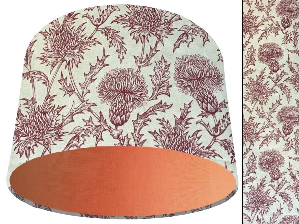 Red Thistle Light Shade Orange, Scottish Thistle Lampshade