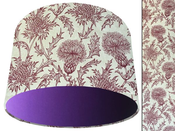 Red Thistle Light Shade Purple, Scottish Thistle Lampshade